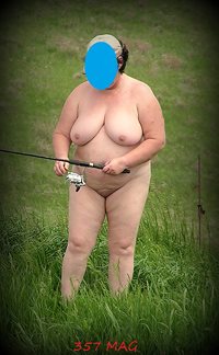 nude fishing.