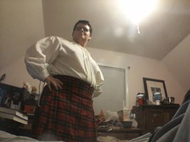 Me and my Kilt just took off the belt, sporin, and dirk.