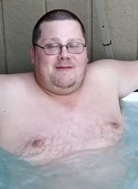 I am at a friends house naked in the hot tub