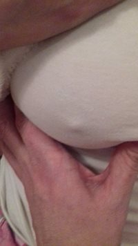 Who'd lick my wife's nipples through her tight top?