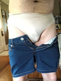 Me in wifes shorts n pantys, comments welcomed