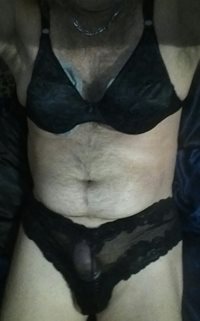 MILs black bra and my sheer panty