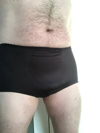 my fav pantys of hers, tite, silky, control briefs, got me hard..