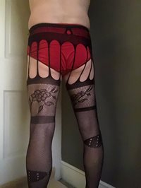 Love my new fishnet stockings n red pantys, do you??