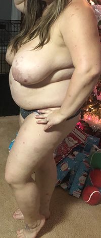 Merry Christmas.  My saggy tits for you