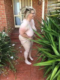 Caught in the front yard walking to our postbox naked