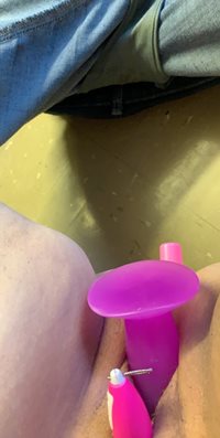 vibrator on my clit, dildo in my pussy, toy in my ass ;)