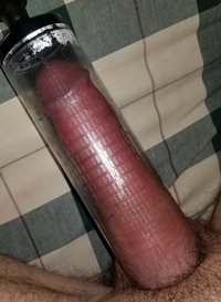 Pump practice. Cum help me fill the entire tube with my cock?