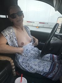 Flashing at a rest stop. Admiring eyes. Do you you admire my body/boobs. Wo...