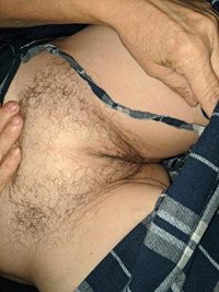 My wife flashing me her hairy pussy, Tributes and comments are welcomed !!!...