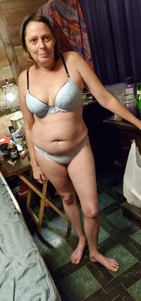 Wife trying on some things