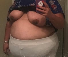 Offering you my tits and fat belly