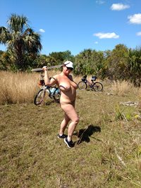 Brandy Warrior Princess and a naked bike ride to the woods for outdoor anti...