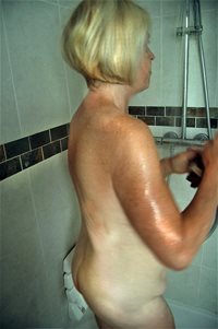 wet and soapy in the shower