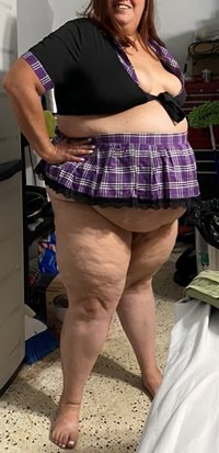 Husbands friend got me this new outfit. Wants me to be his slutty school gi...