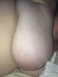 Wife's huge soft breasts