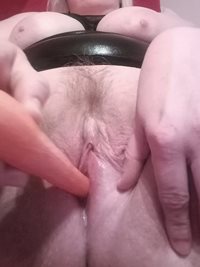 I made her put a carrot in her pussy! Look how swollen her clit is and how ...