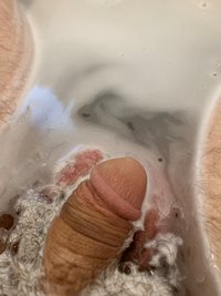 Enjoying a nice soak after work
