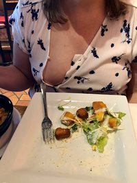 Oops my boob fell out at the restaurant