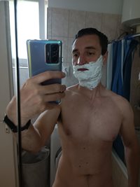 Before shaving.