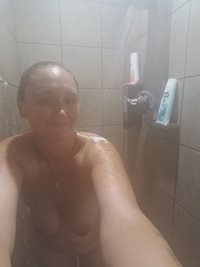 Ass getting wet in shower