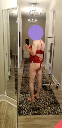 Pick this lingerie to go with the red dress in the other pictures.