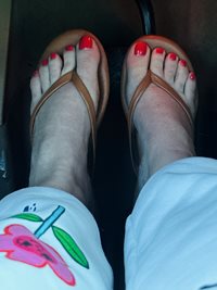 Fresh pedicure.  Thoughts?