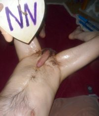 After the toy play with knees and legs apart, on my floor with a messy lube...