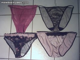 Choose a pair for me to wank in!  Then join me on MSN    pantyaddict_27@hot...