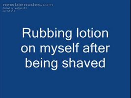 Rubbing the lotion in