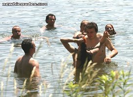 I love to be naked in the nature. Bathing in the Danube with friends is fun...