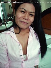 This is TeeHang. 25 yo, full-breasts, thick hairy bush, small ass, tight pu...