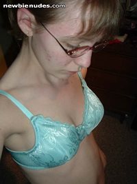 My blue bra Rich bought for me. Hows it look?