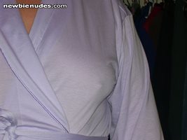 nipple showing though house coat