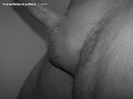 Experimenting in black and white.  My balls are really tight in this pic!