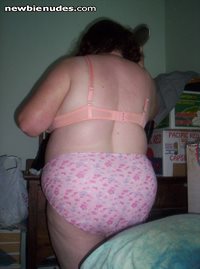 bra and panties back view.