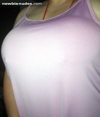 My kinky slut SB, her big tits tied and bulging under her top