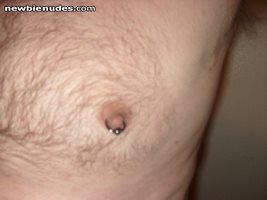 My pierced nipple.