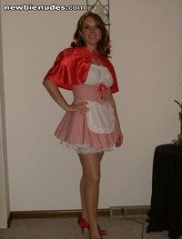Denise in her little red riding hood costume