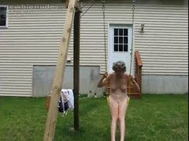 wife on swing