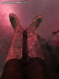 Boots at a bar