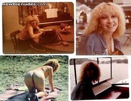 Sophia in her blonde big hair days