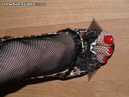 feeling horny in fishnets heels and painted toes