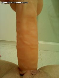 Big dildo, little cunt!!  Wanna see it all the way in?!?