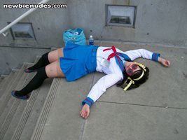 Me cosplayed as Haruhi - For those that wanted a "fat" picture, this is as ...