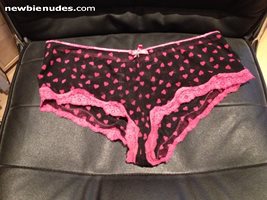 at last i got a pair of sexy shaz's panties today!! i nearly got caught ope...