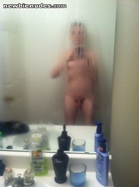 all clean and out of shower for you to dirty