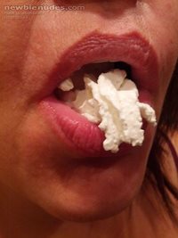 Is there anyone that can fill my mouth with REAL cream, other then is whipp...