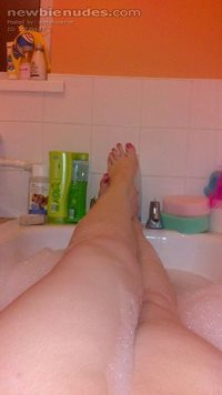 my legs while in the bath