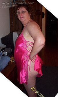 Wearing my pink lingerie.
